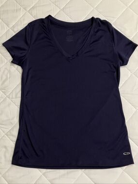 Champion Women’s Navy V-Neck Short Sleeve Tee